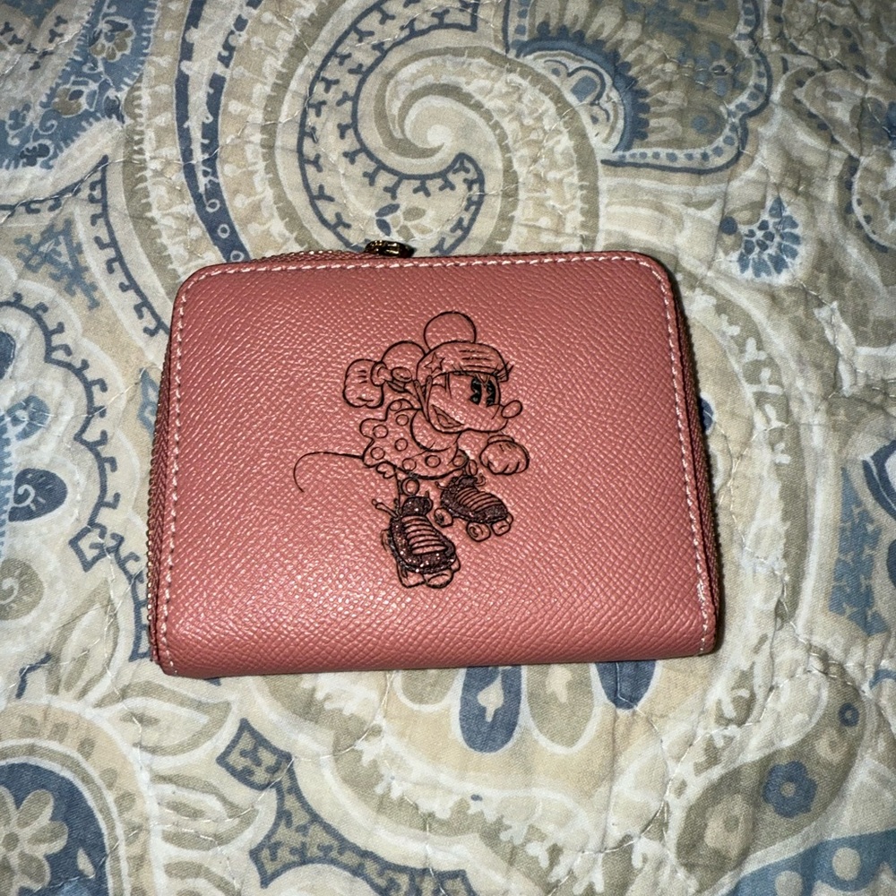 Small Coach Wallet with Minnie Moise Design